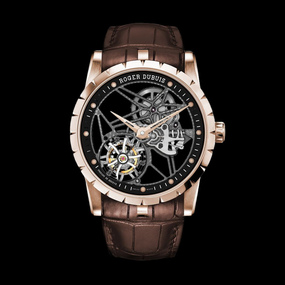 Excalibur Spider Flying Tourbillon RDDBEX0371 Rose Gold Black 45mm