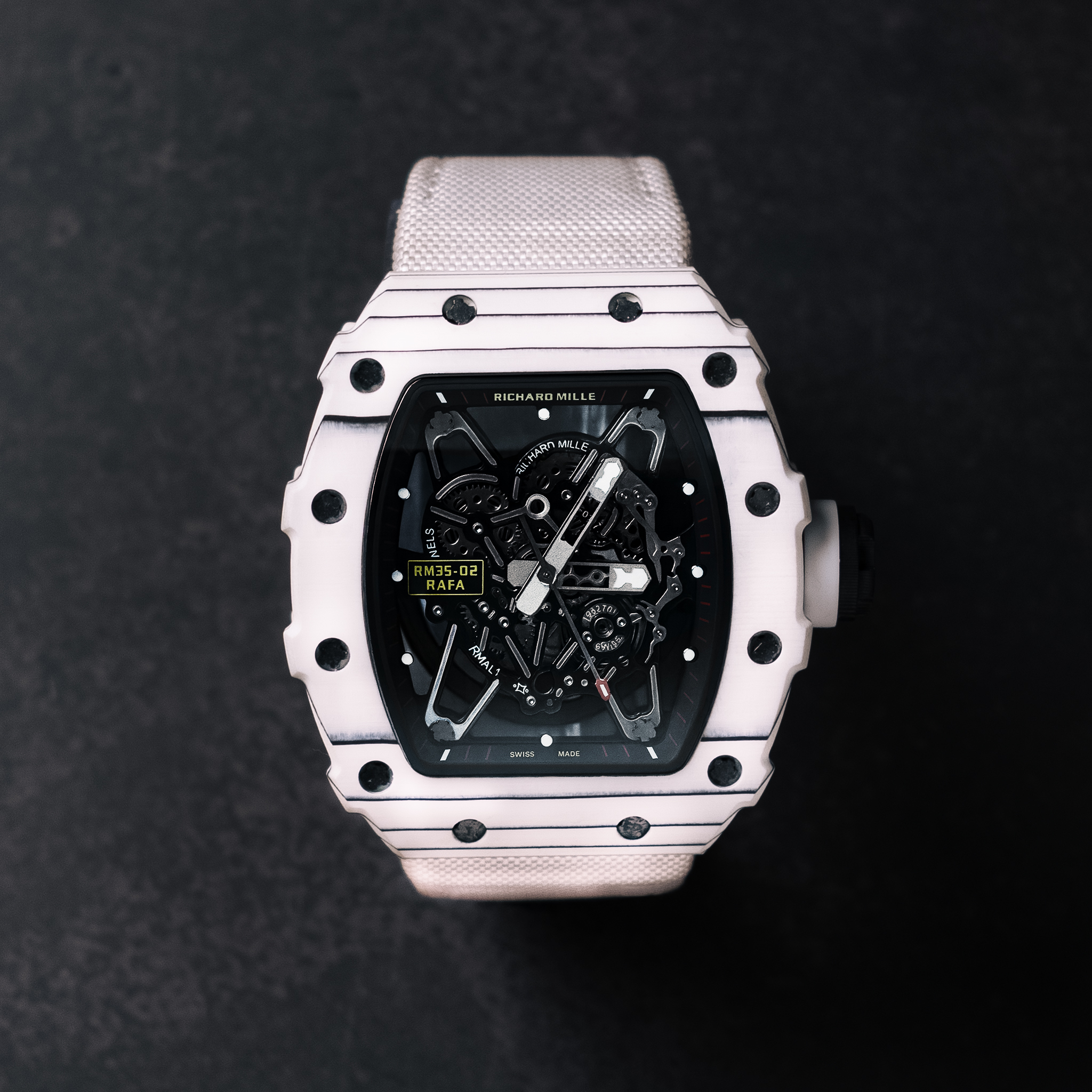 RM 035 Rafael Nadal White Carbon 47mm