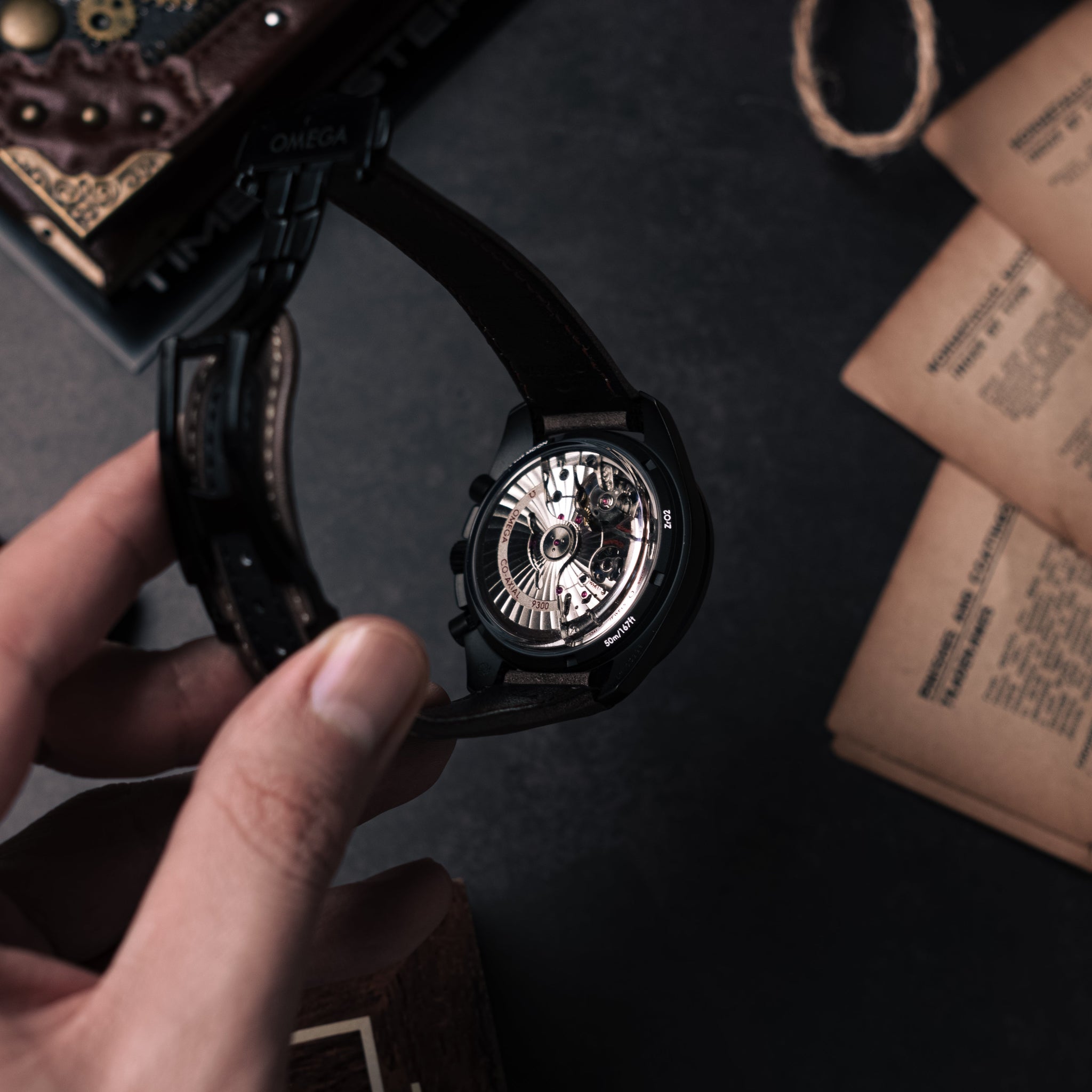 Speedmaster Dark Side Of The Moon Brown Strap