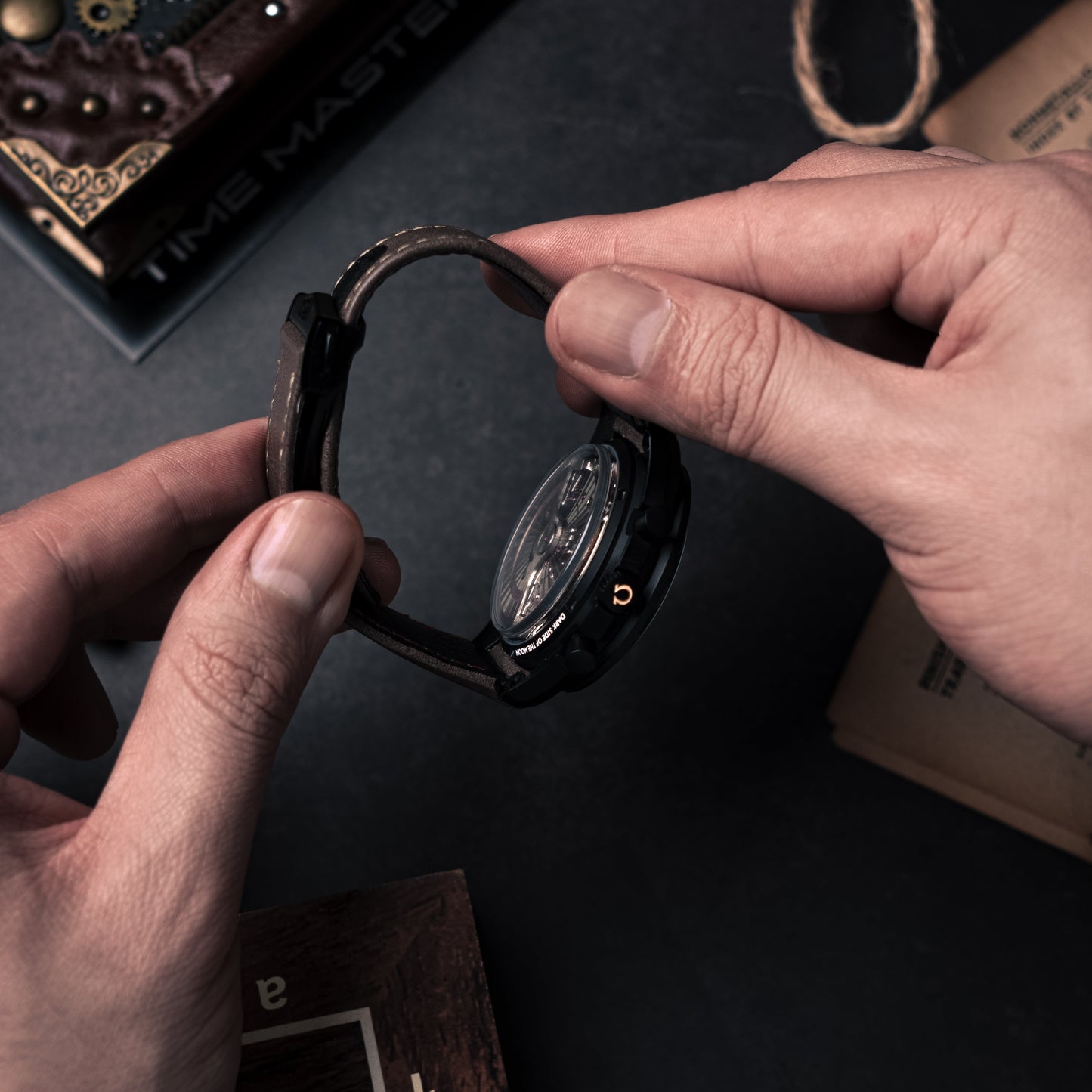 Speedmaster Dark Side Of The Moon Brown Strap