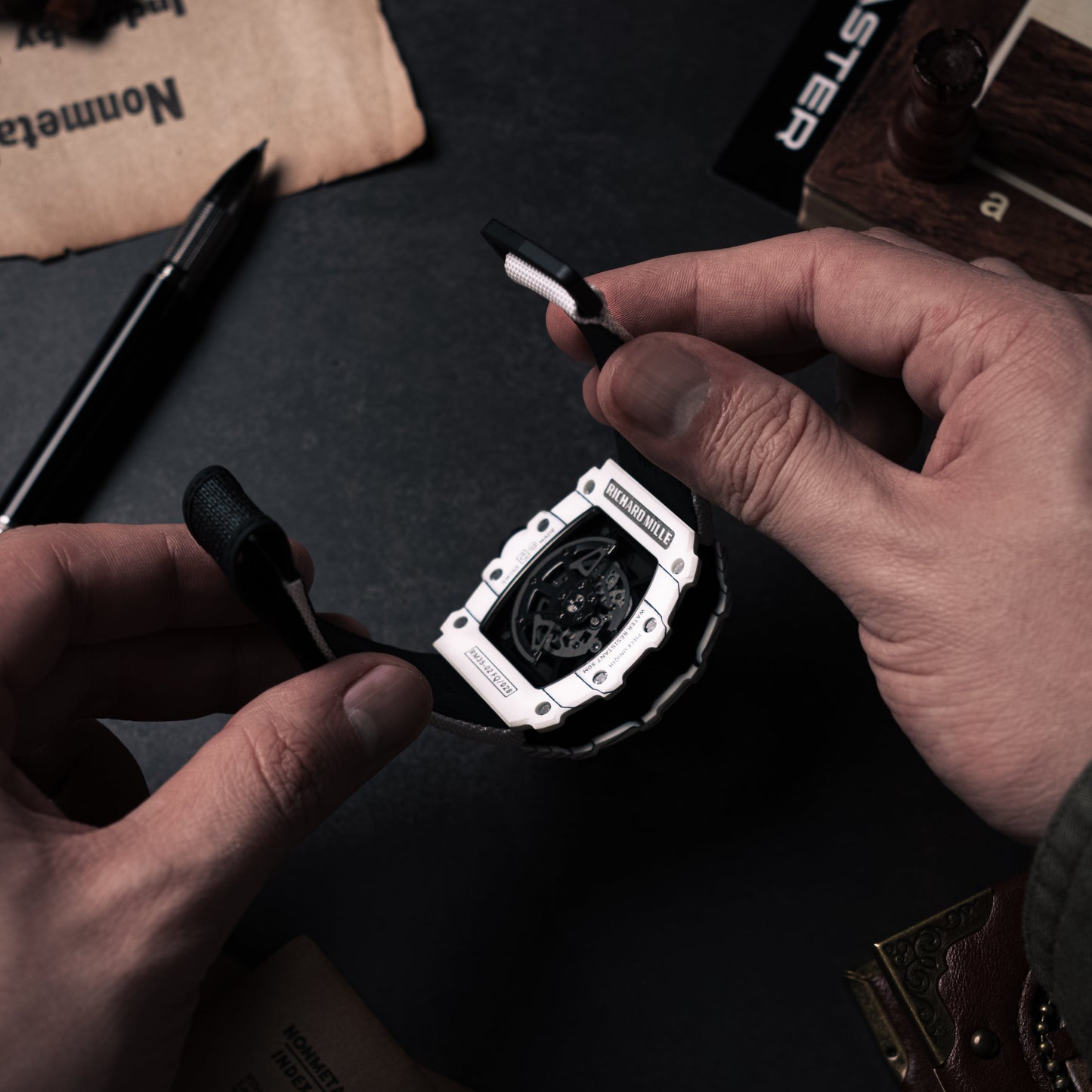 RM 035 Rafael Nadal White Carbon 47mm